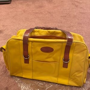 Yellow Duffle STRAIGHT DOWN brand zipper closer carryall bag gym work carryall